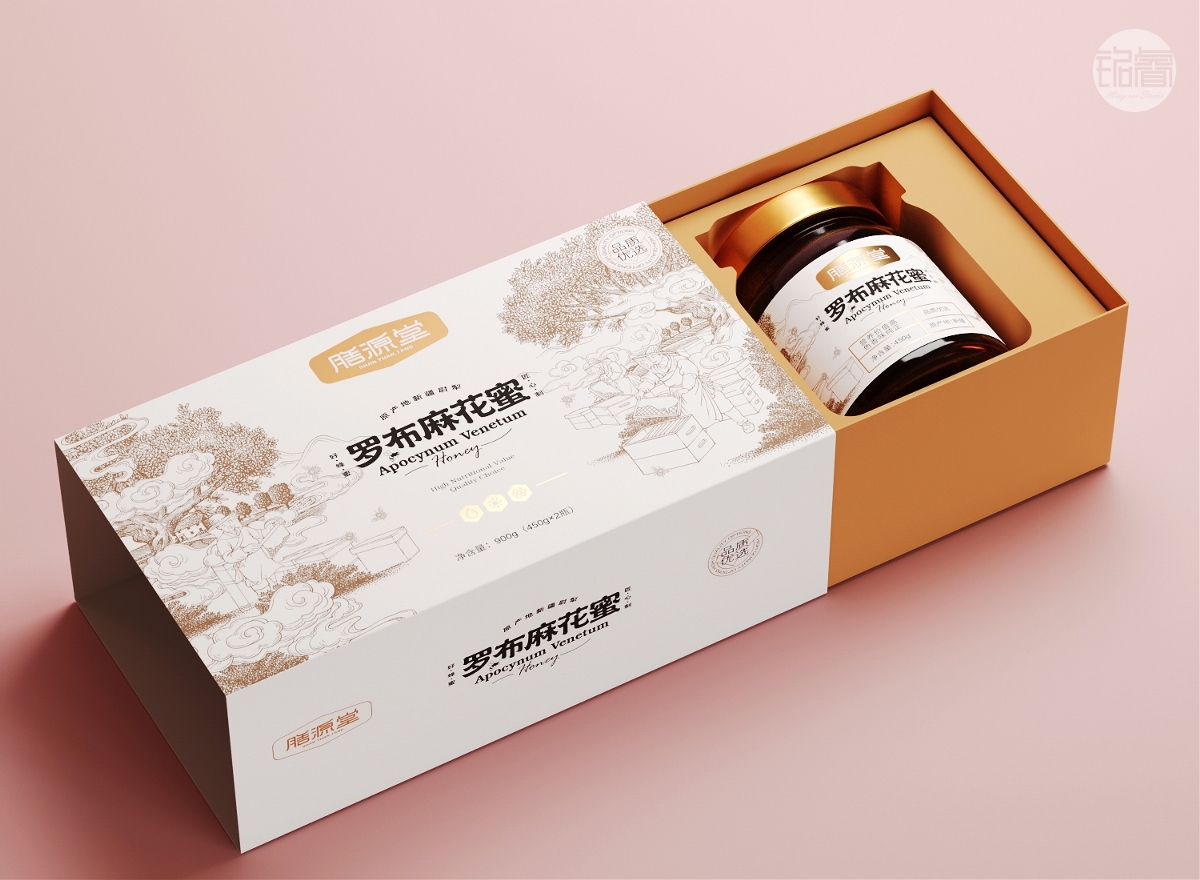 蜂蜜包裝設計 羅布麻花蜜包裝設計?劉益銘原創作品
