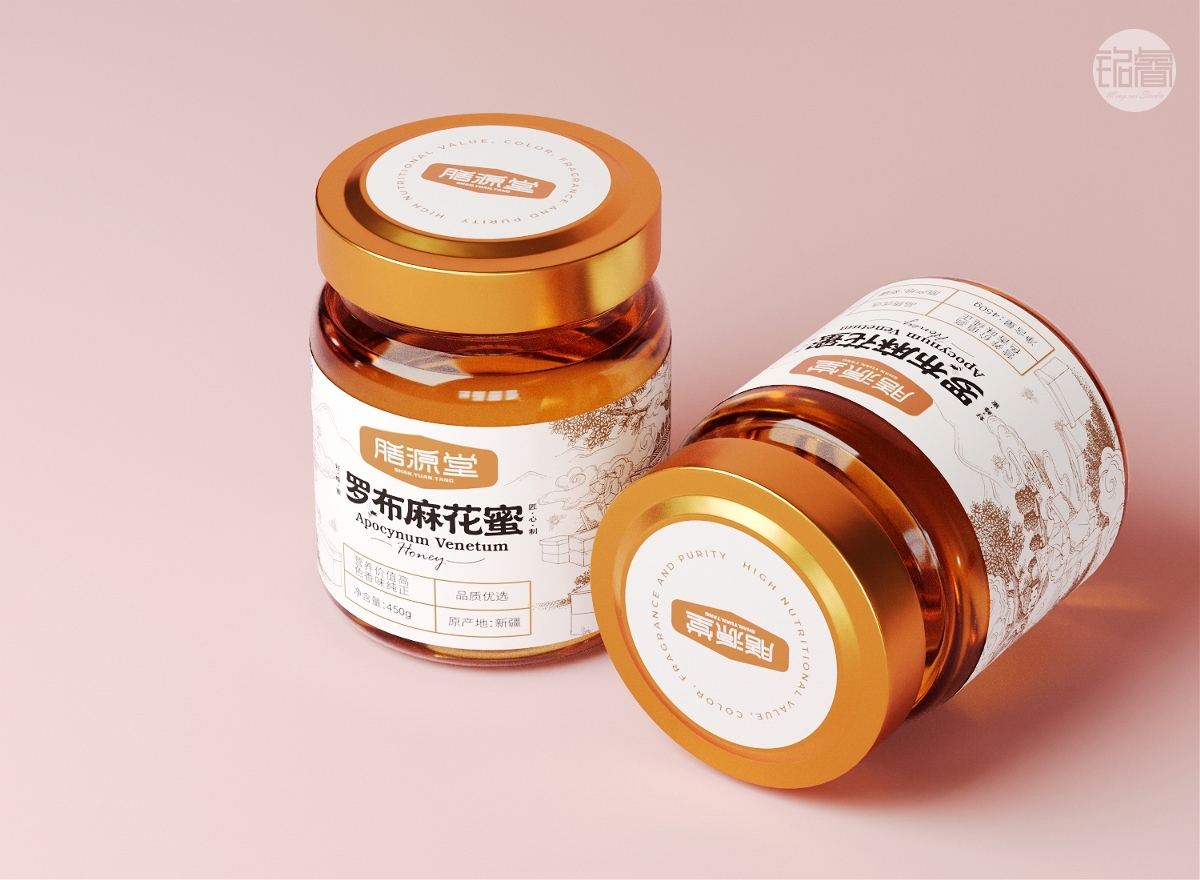 蜂蜜包裝設計 羅布麻花蜜包裝設計?劉益銘原創作品